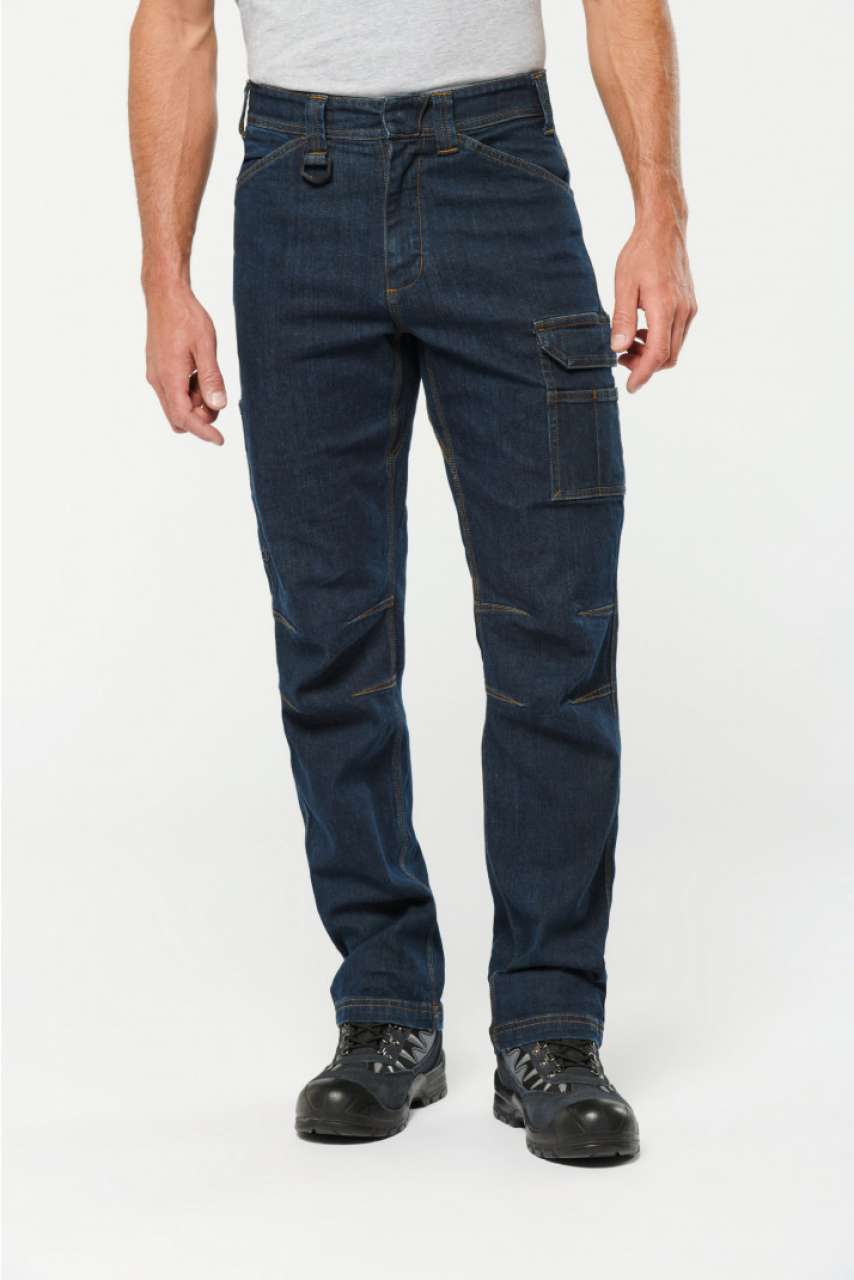 FÉRFI TÖBBZSEBES DENIM NADRÁG