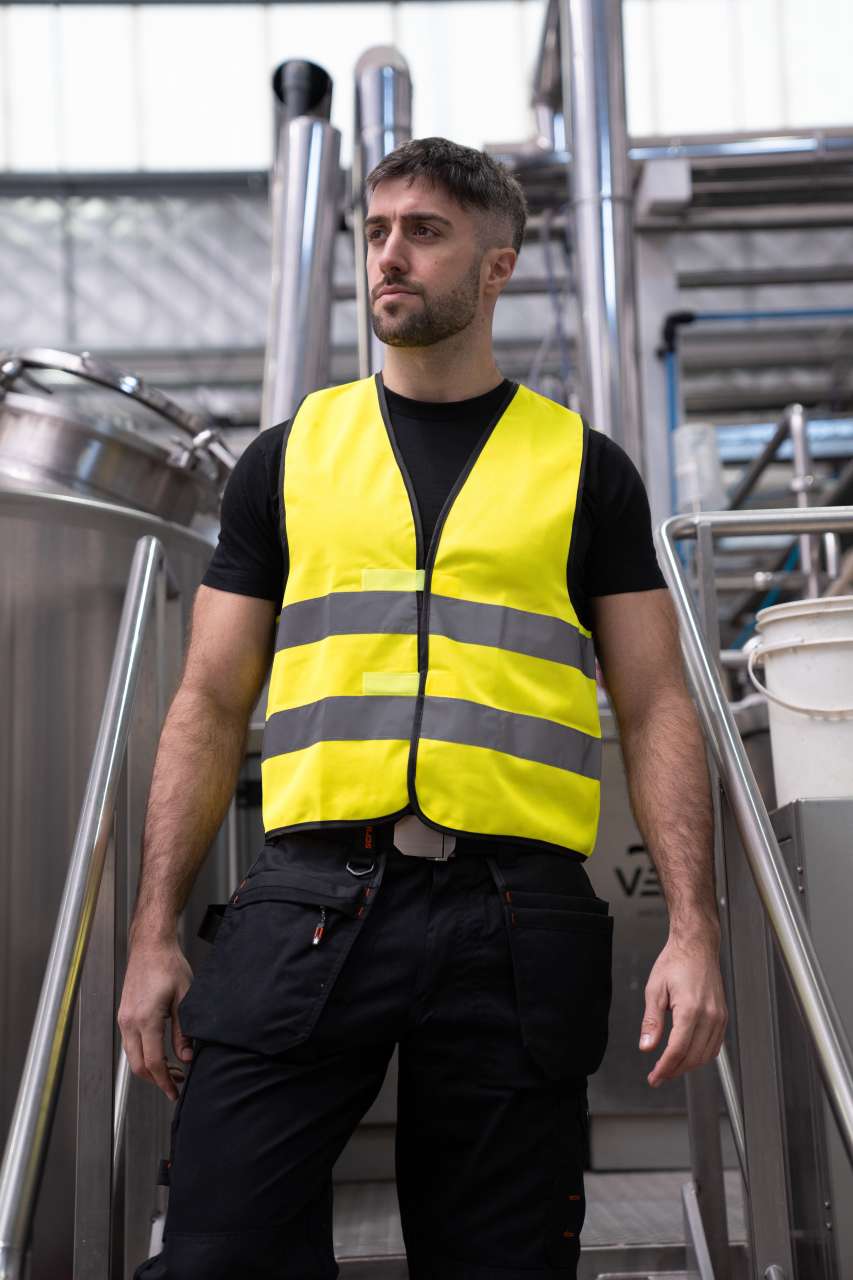 KORNTEX® BIZTONSÁGI MELLÉNY "WOLFSBURG" - FEKETE SZEGÉLLYEL