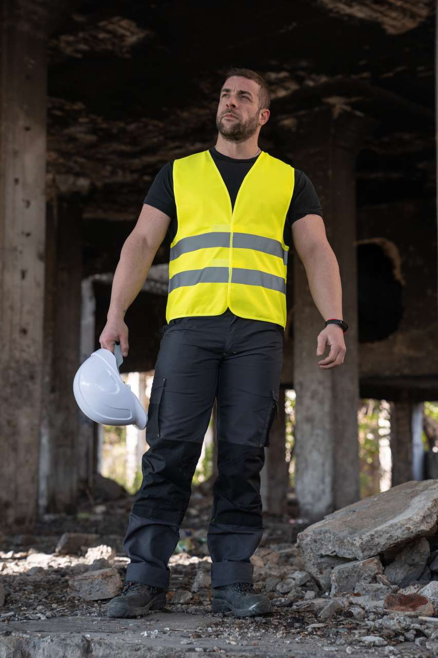 ALAP BIZTONSÁGI MELLÉNY EMBLÉMÁZÁSHOZ "KARLSRUHE" - 2 TÉPŐZÁRRAL