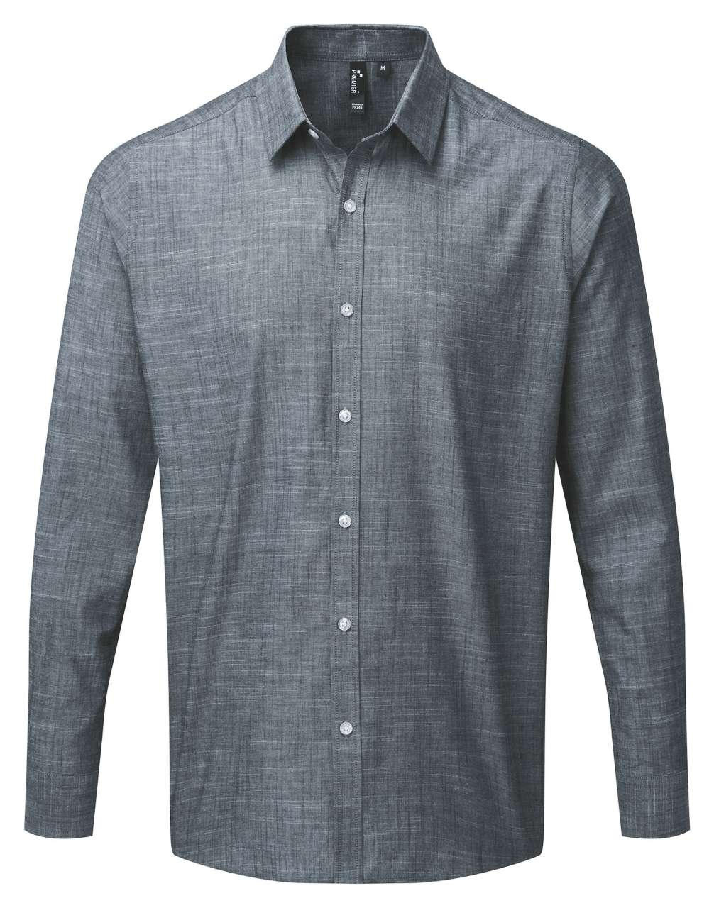 FÉRFI HOSSZÚ UJJÚ, STRUKTURÁLT PAMUT CHAMBRAY ING
