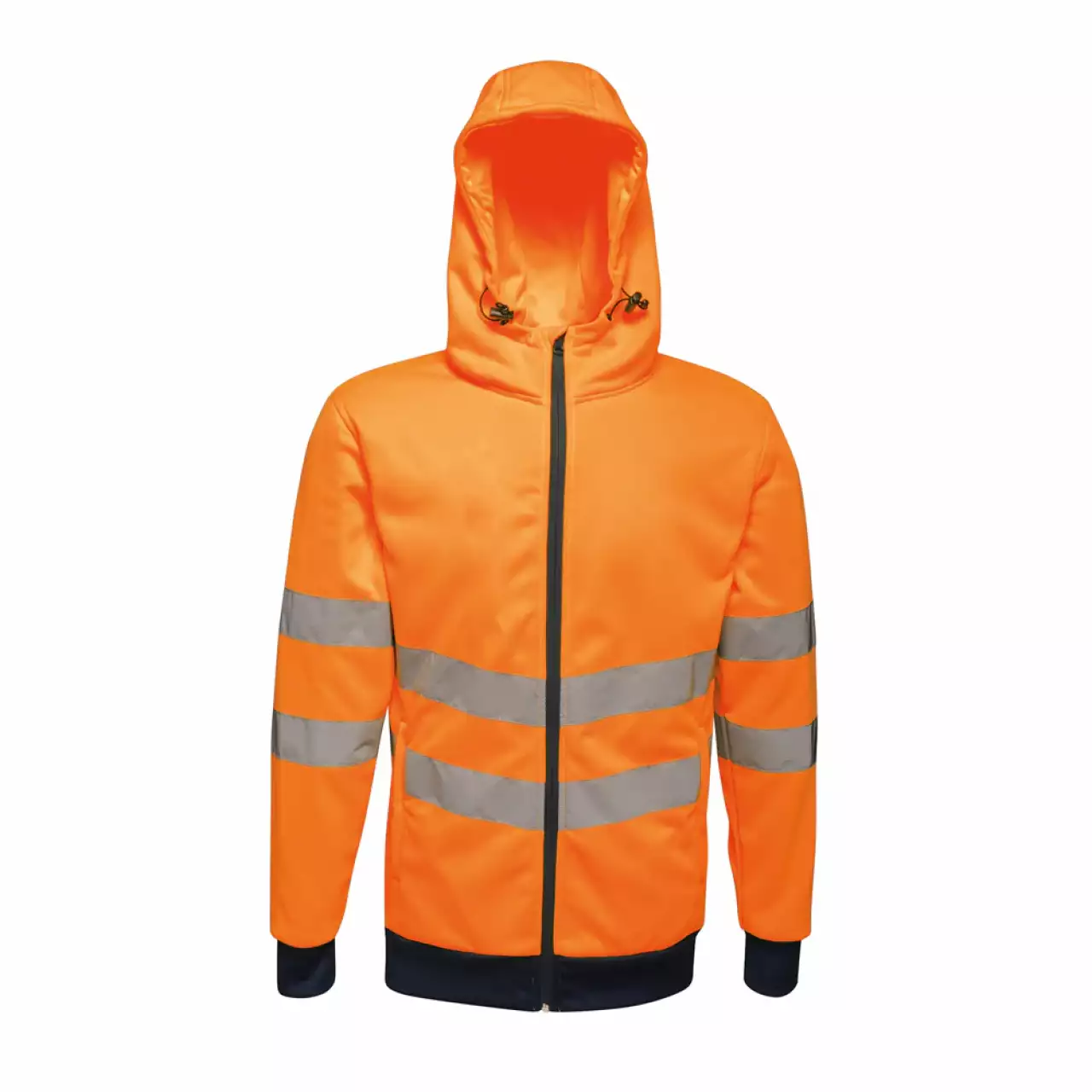HI-VIS PRO VÉGIG CIPZÁRAS KAPUCNIS DZSEKI