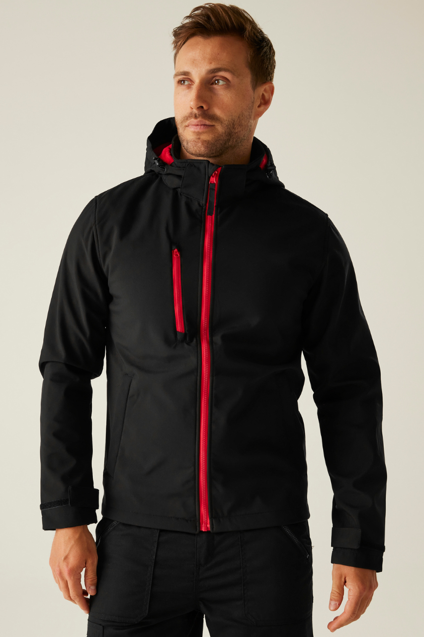 VENTURER HÁROMRÉTEGŰ KAPUCNIS NYOMTATHATÓ SOFTSHELL DZSEKI